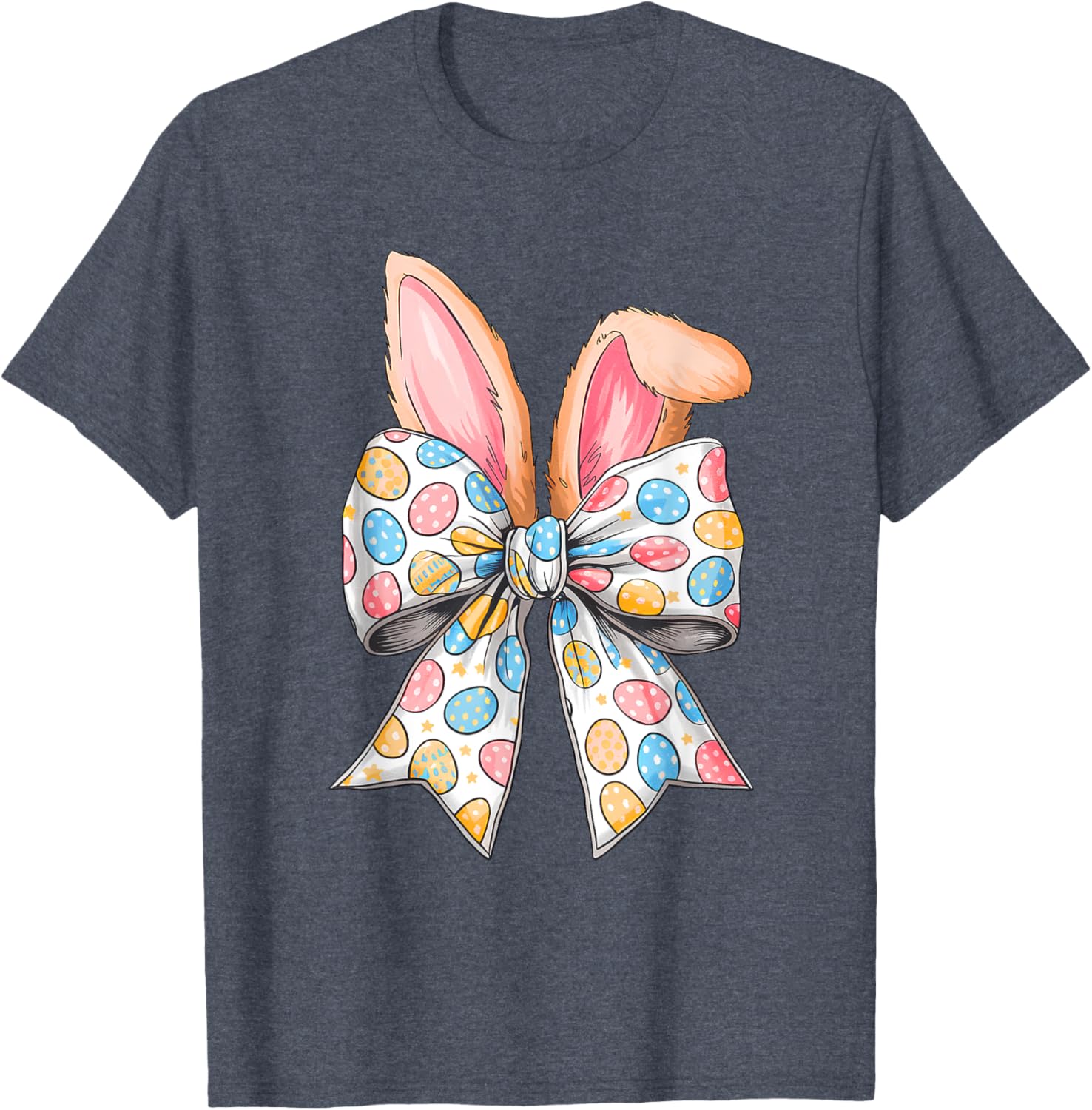 Easter Day Coquette Bow Cute Bunny Rabbit Girls Teens Kids T-Shirt