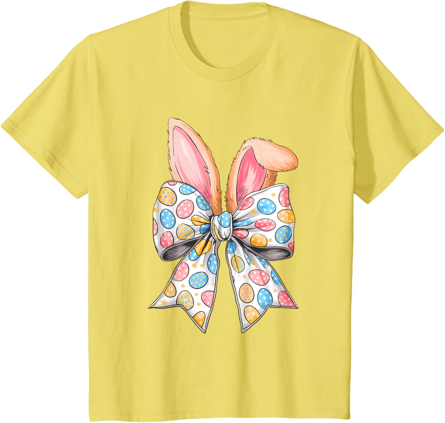 Easter Day Coquette Bow Cute Bunny Rabbit Girls Teens Kids T-Shirt