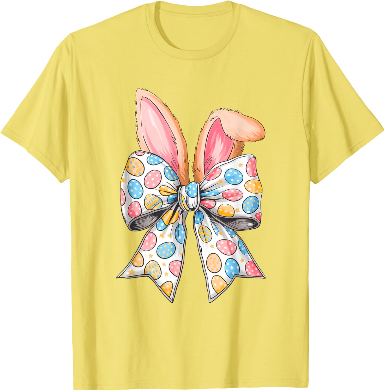 Easter Day Coquette Bow Cute Bunny Rabbit Girls Teens Kids T-Shirt