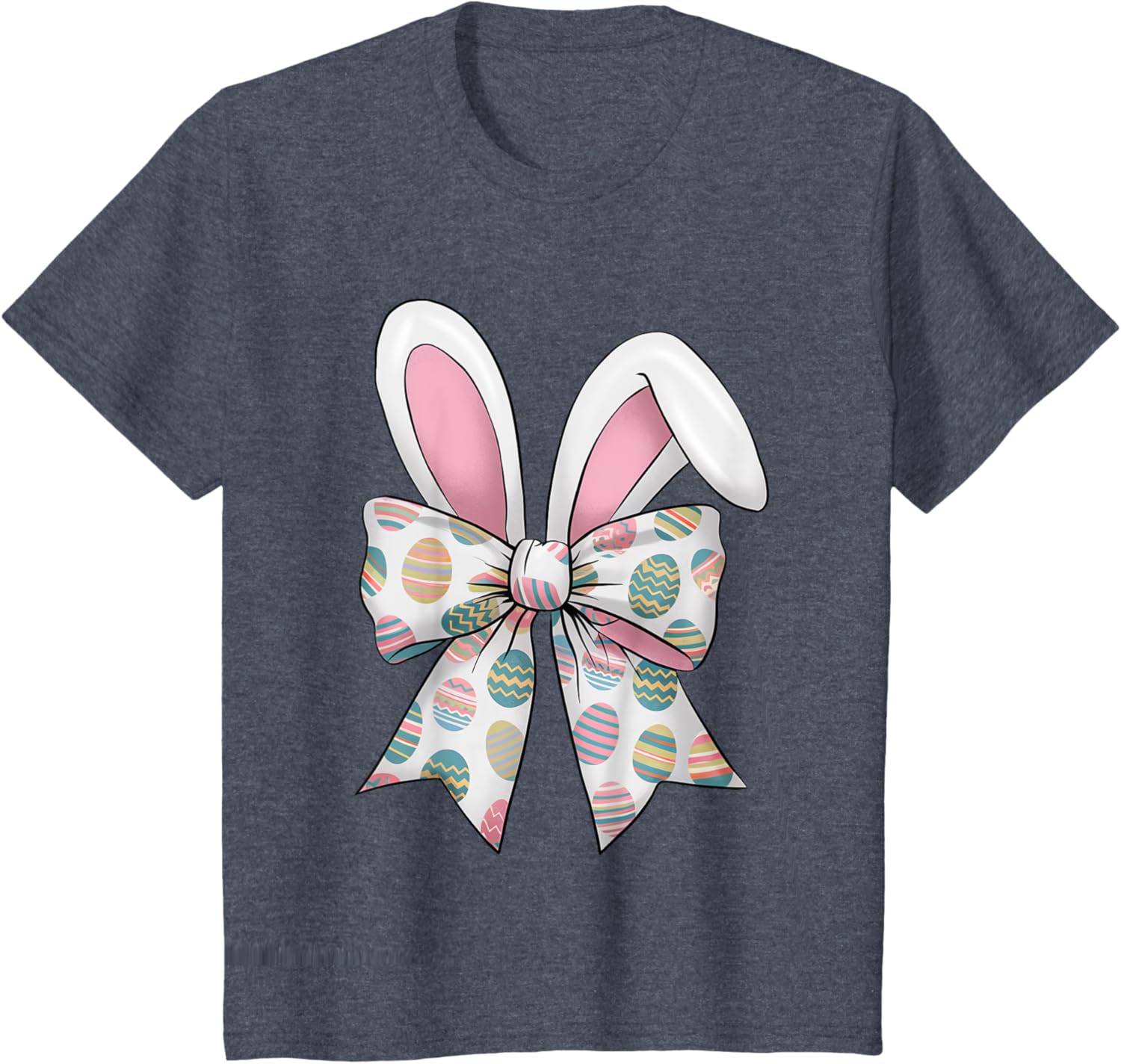 Easter Day Coquette Bow Cute Bunny Rabbit Girls Teens Kids T-Shirt