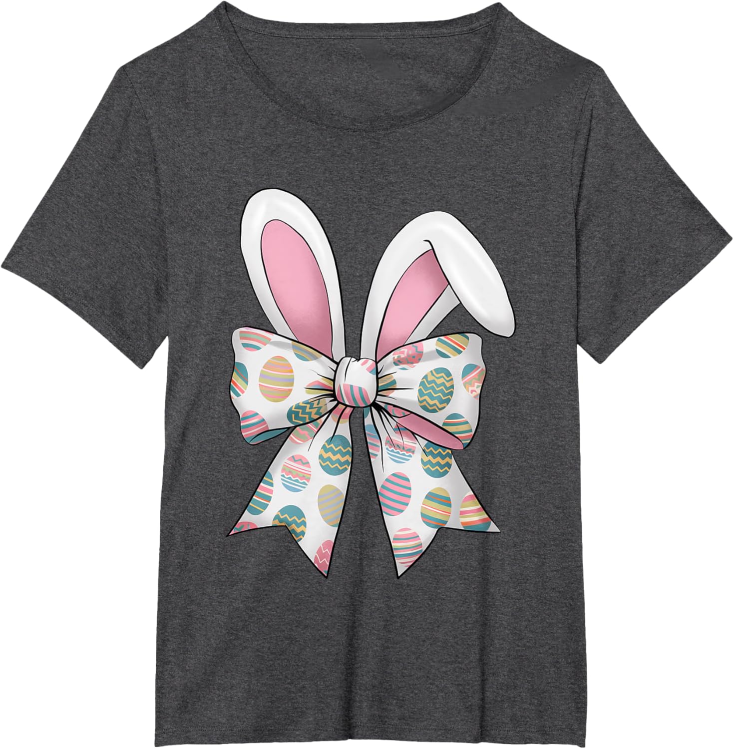 Easter Day Coquette Bow Cute Bunny Rabbit Girls Teens Kids T-Shirt