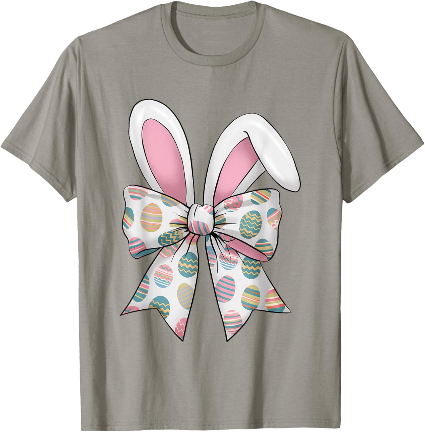 Easter Day Coquette Bow Cute Bunny Rabbit Girls Teens Kids T-Shirt