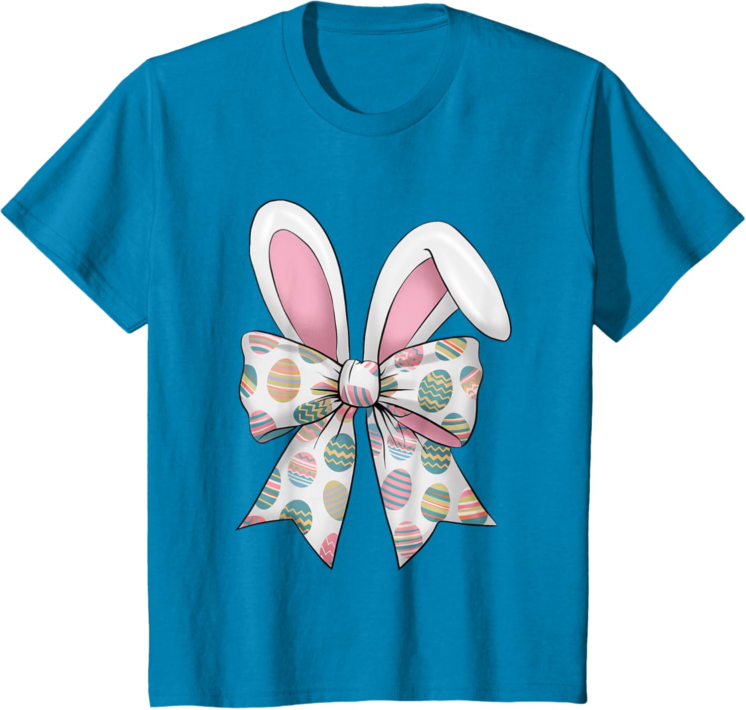 Easter Day Coquette Bow Cute Bunny Rabbit Girls Teens Kids T-Shirt