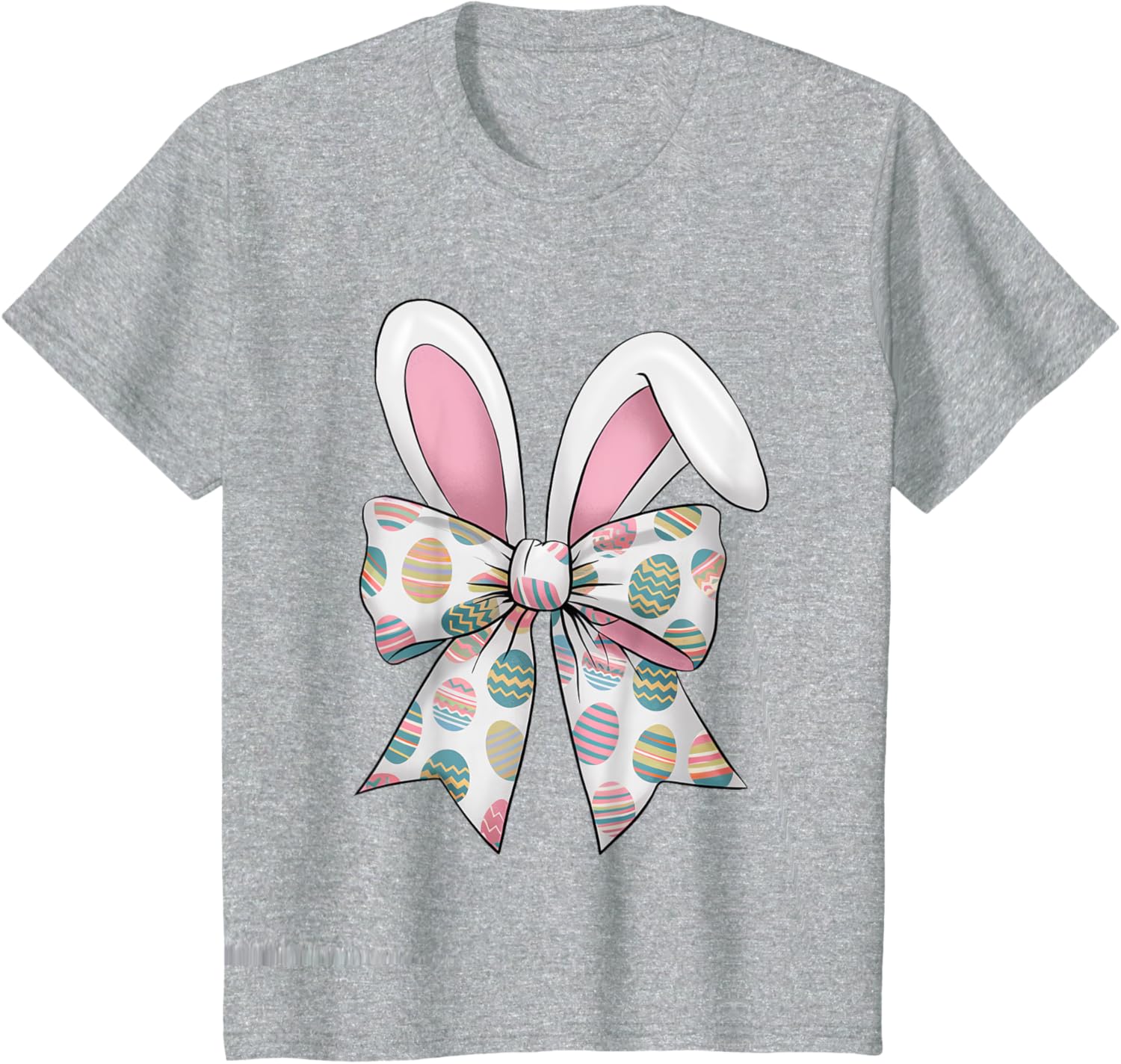 Easter Day Coquette Bow Cute Bunny Rabbit Girls Teens Kids T-Shirt