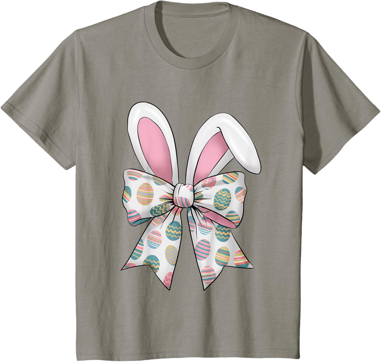 Easter Day Coquette Bow Cute Bunny Rabbit Girls Teens Kids T-Shirt