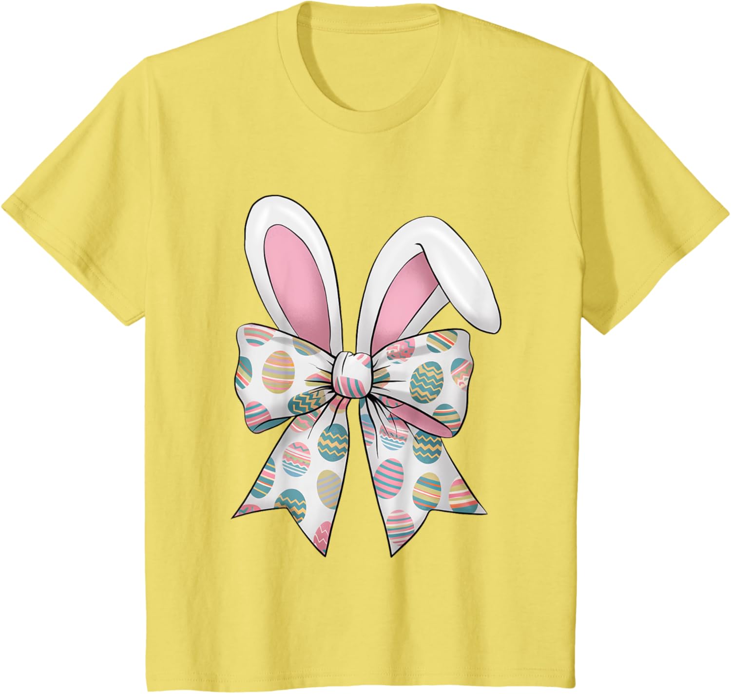 Easter Day Coquette Bow Cute Bunny Rabbit Girls Teens Kids T-Shirt