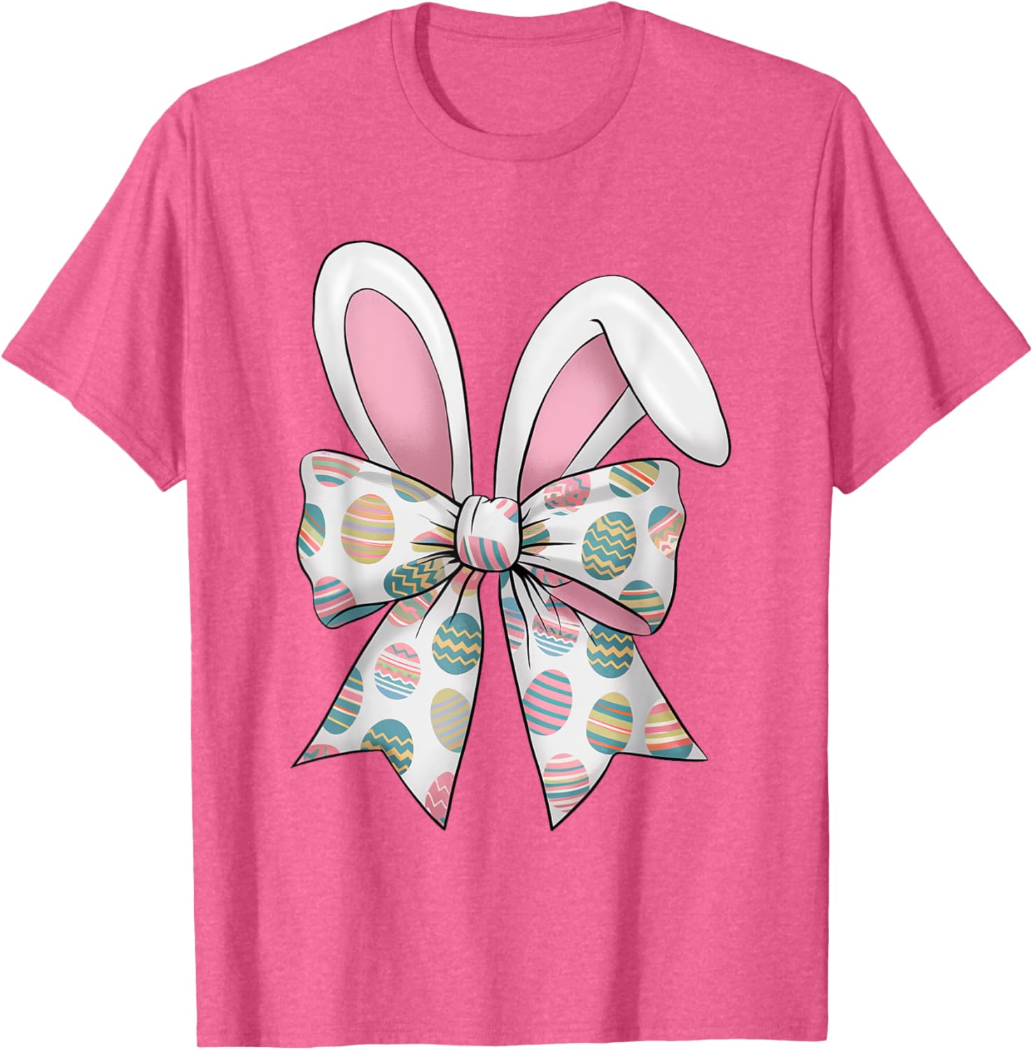 Easter Day Coquette Bow Cute Bunny Rabbit Girls Teens Kids T-Shirt