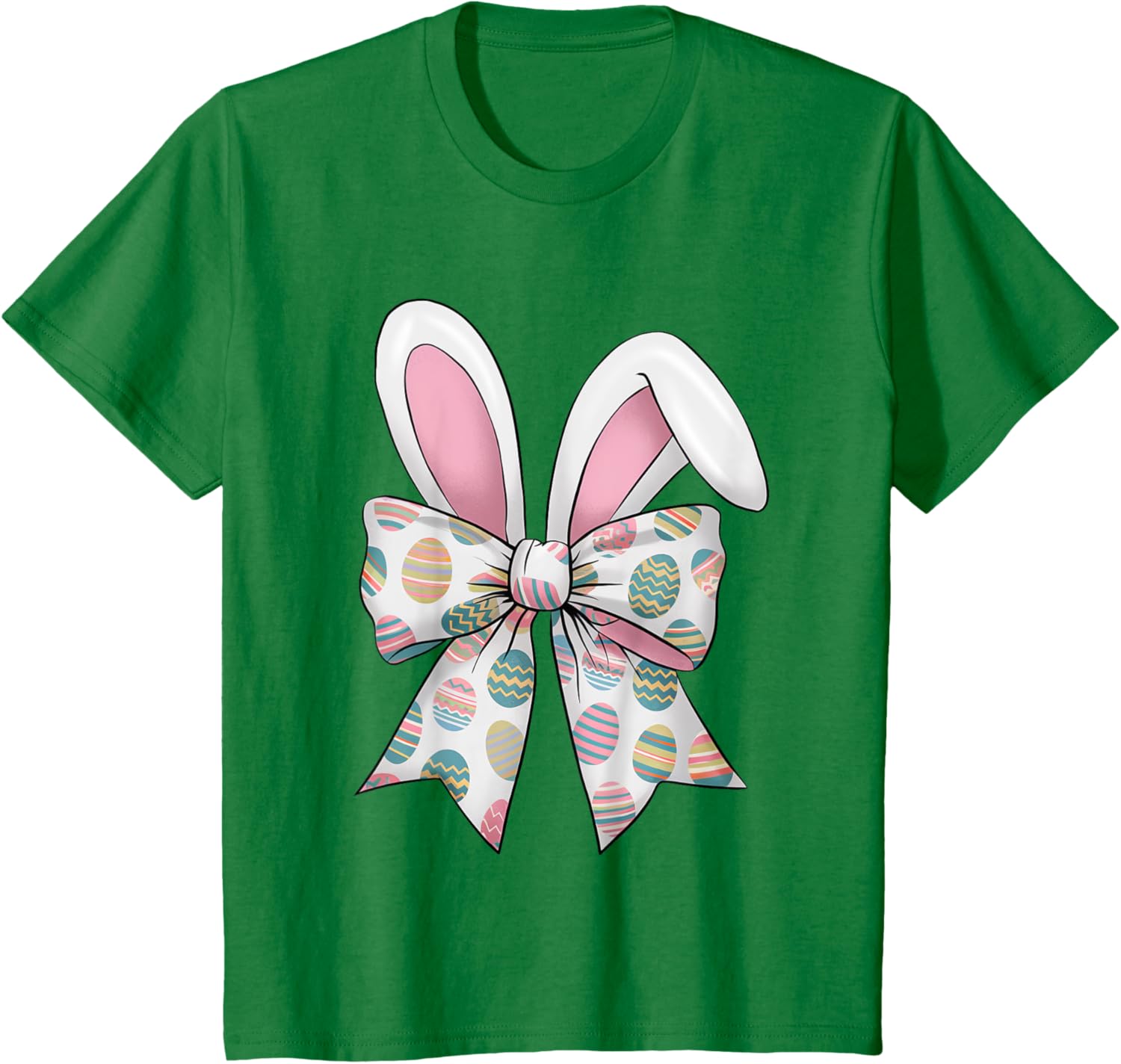 Easter Day Coquette Bow Cute Bunny Rabbit Girls Teens Kids T-Shirt