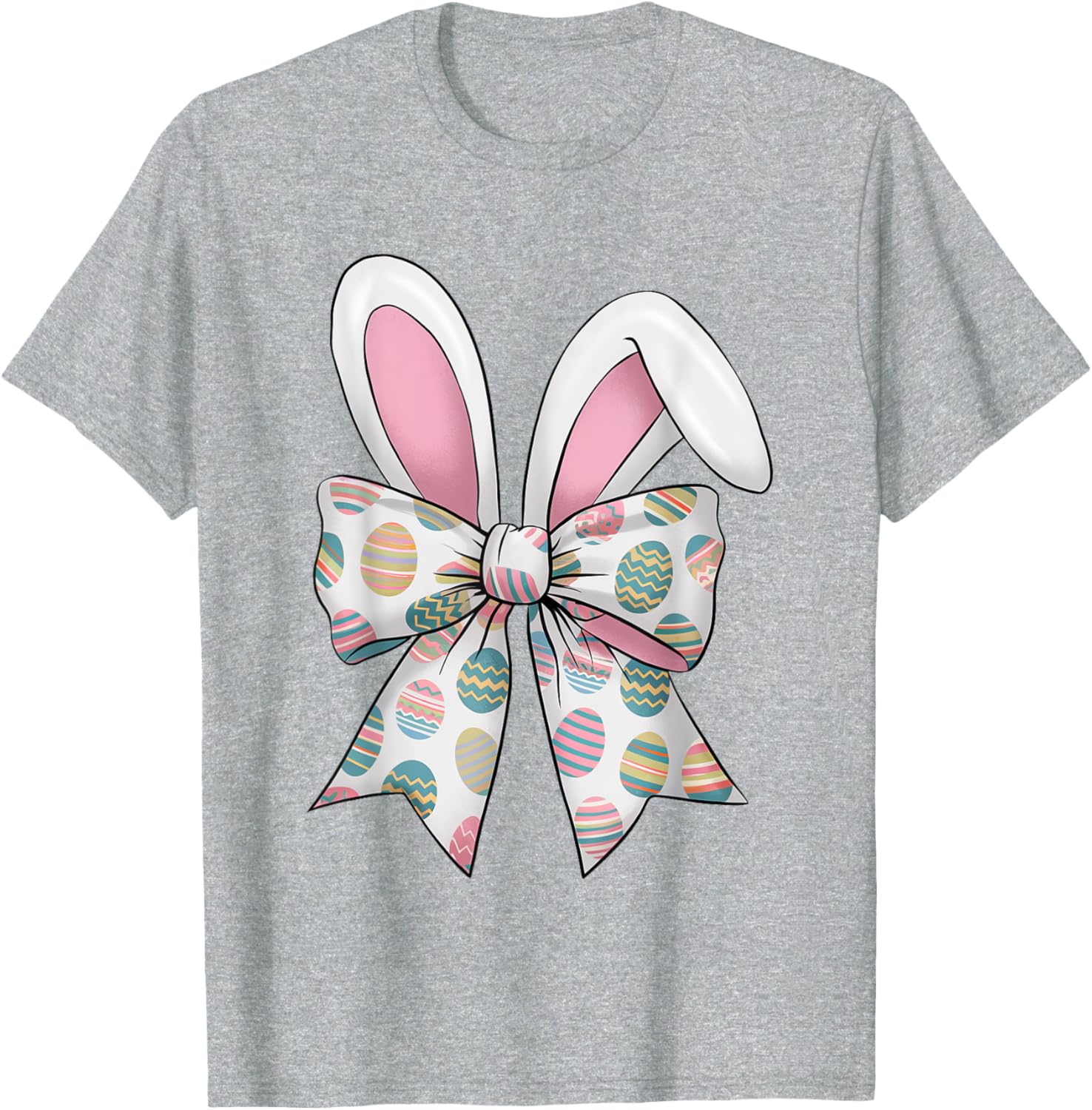 Easter Day Coquette Bow Cute Bunny Rabbit Girls Teens Kids T-Shirt