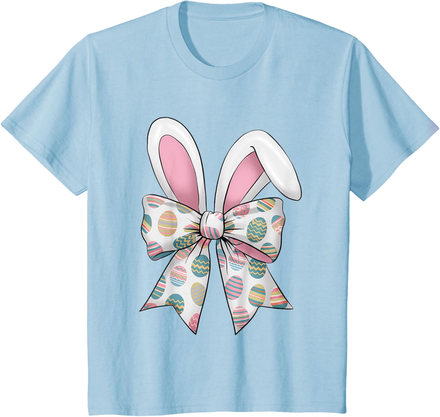 Easter Day Coquette Bow Cute Bunny Rabbit Girls Teens Kids T-Shirt