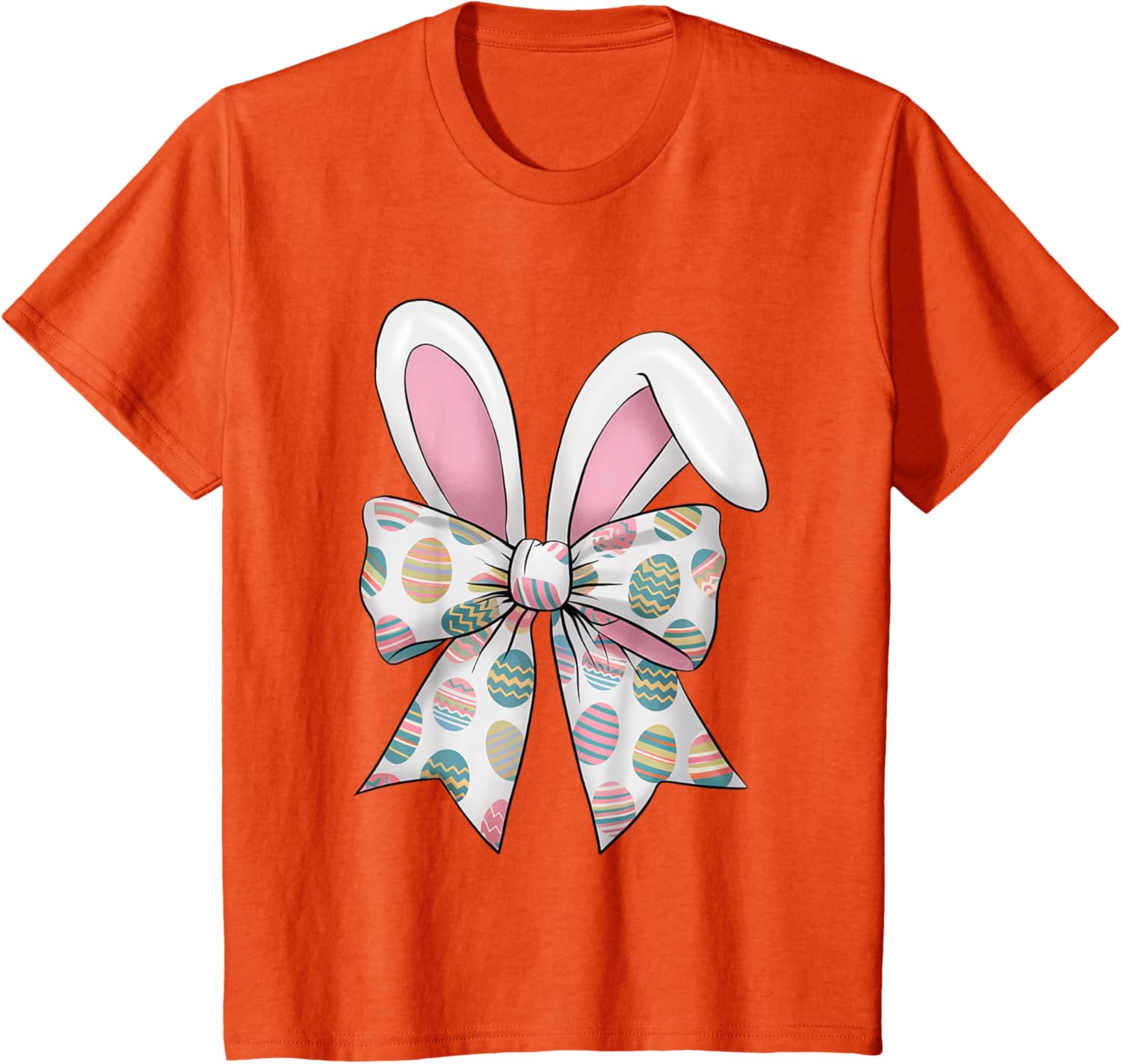 Easter Day Coquette Bow Cute Bunny Rabbit Girls Teens Kids T-Shirt