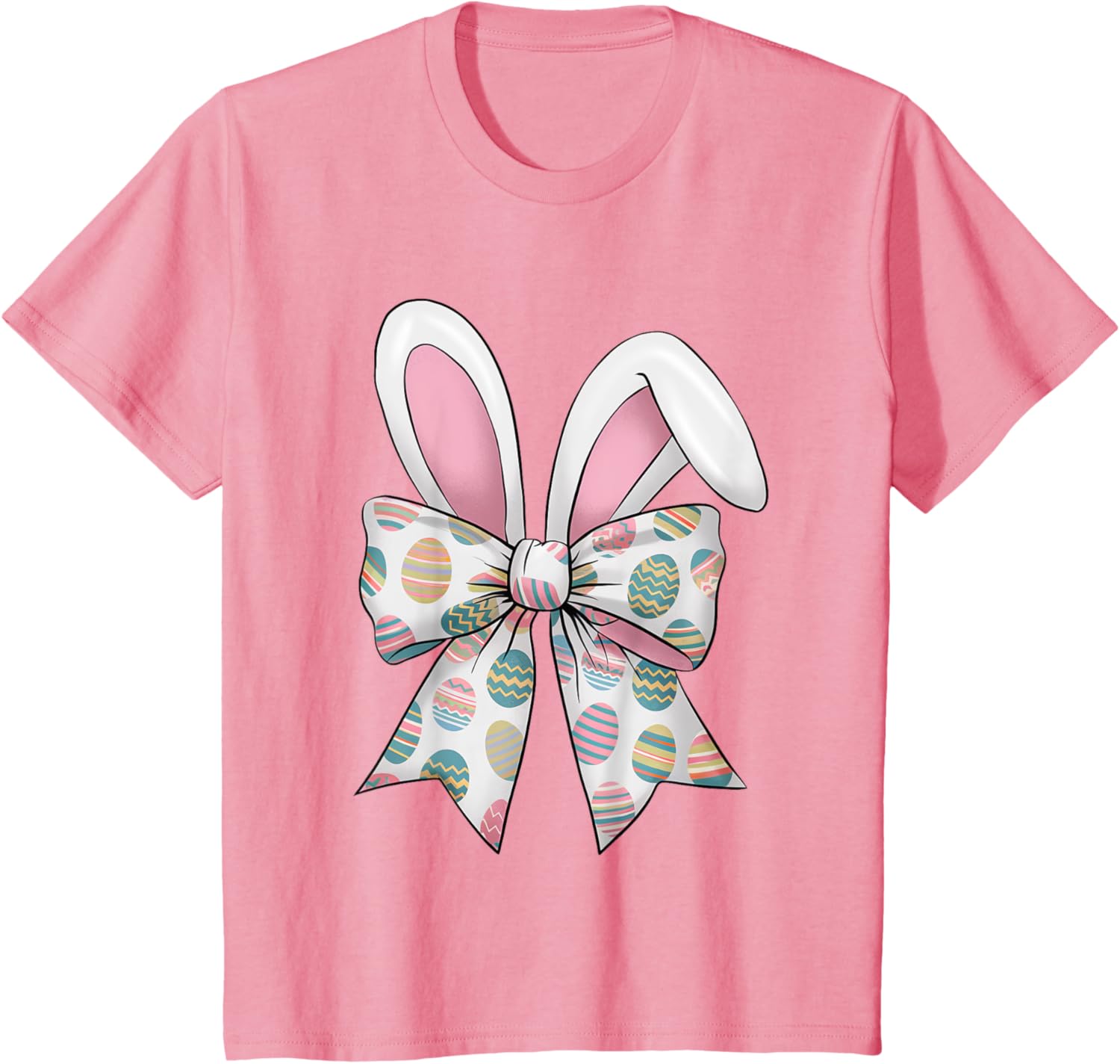 Easter Day Coquette Bow Cute Bunny Rabbit Girls Teens Kids T-Shirt