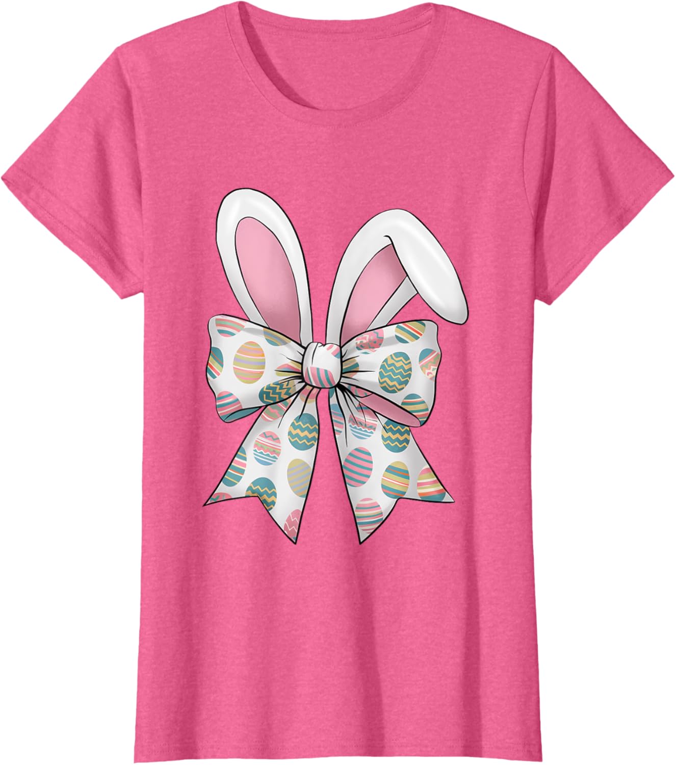 Easter Day Coquette Bow Cute Bunny Rabbit Girls Teens Kids T-Shirt