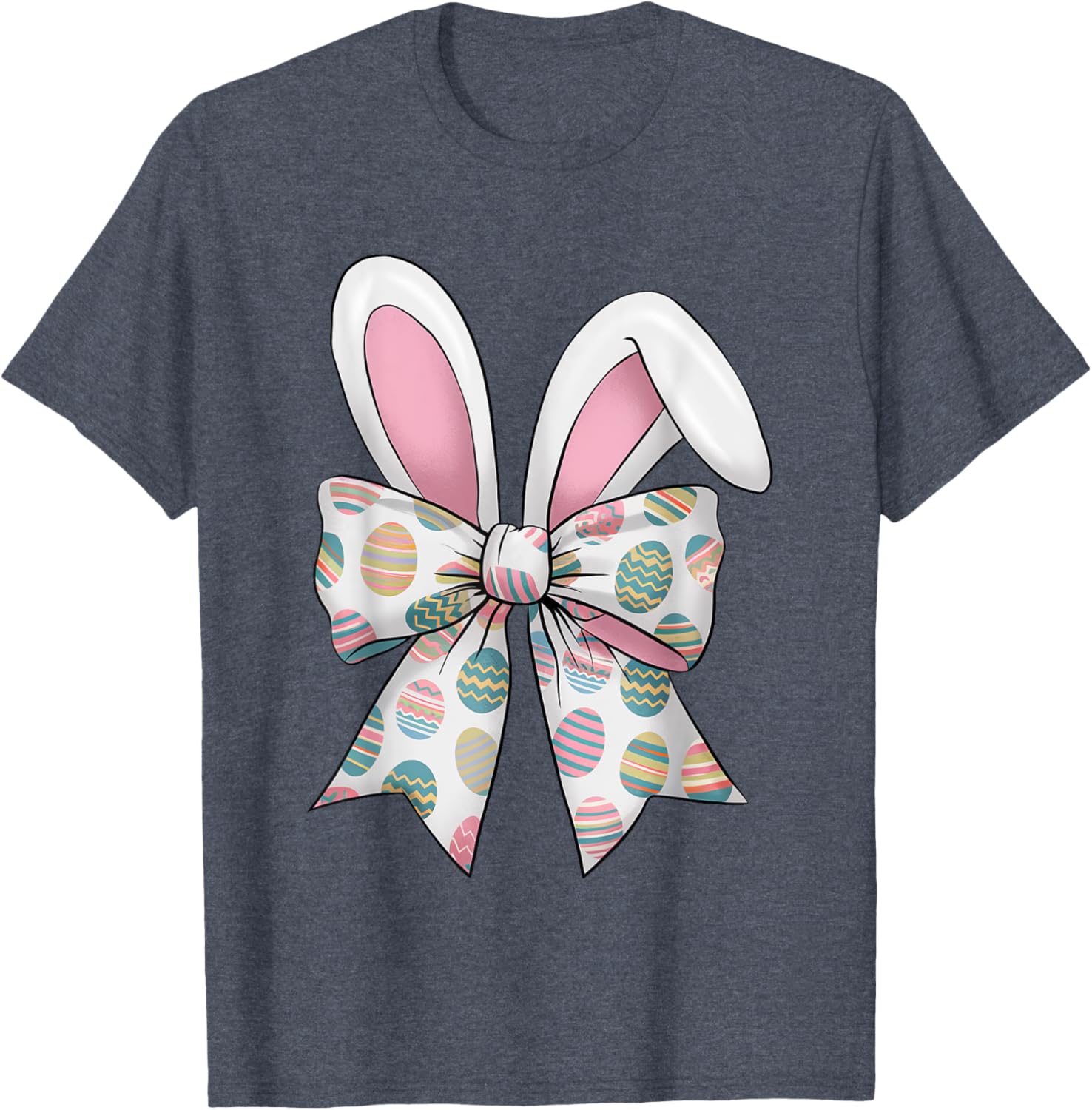 Easter Day Coquette Bow Cute Bunny Rabbit Girls Teens Kids T-Shirt