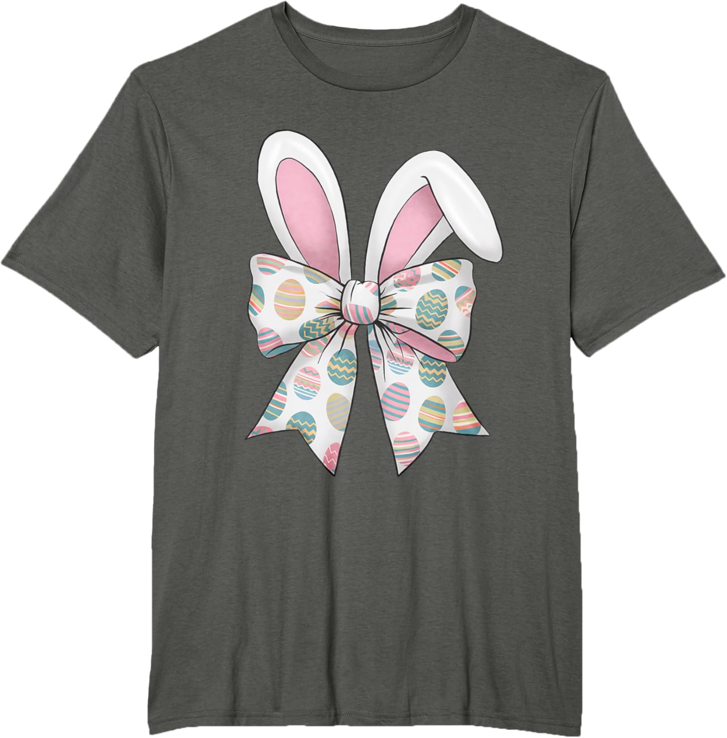 Easter Day Coquette Bow Cute Bunny Rabbit Girls Teens Kids T-Shirt