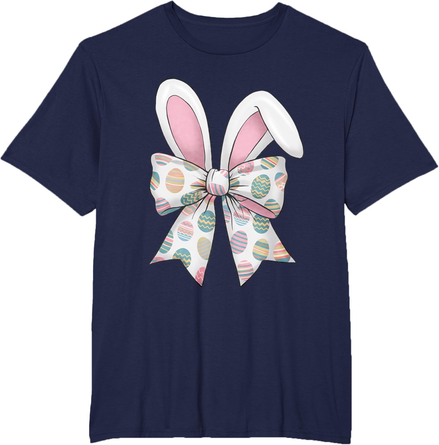 Easter Day Coquette Bow Cute Bunny Rabbit Girls Teens Kids T-Shirt