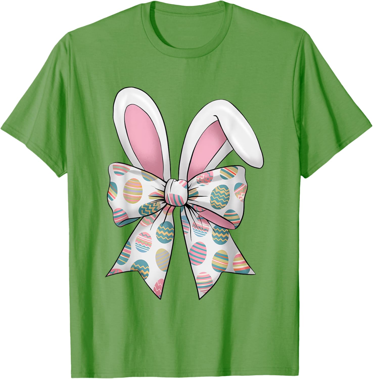 Easter Day Coquette Bow Cute Bunny Rabbit Girls Teens Kids T-Shirt