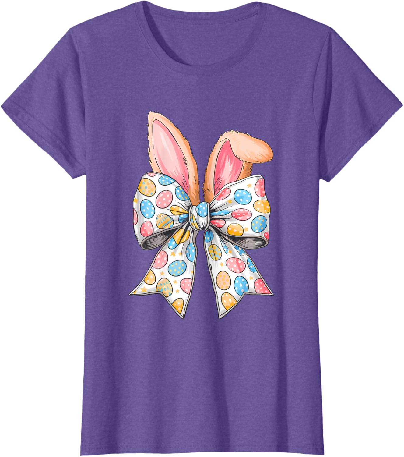 Easter Day Coquette Bow Cute Bunny Rabbit Girls Teens Kids T-Shirt