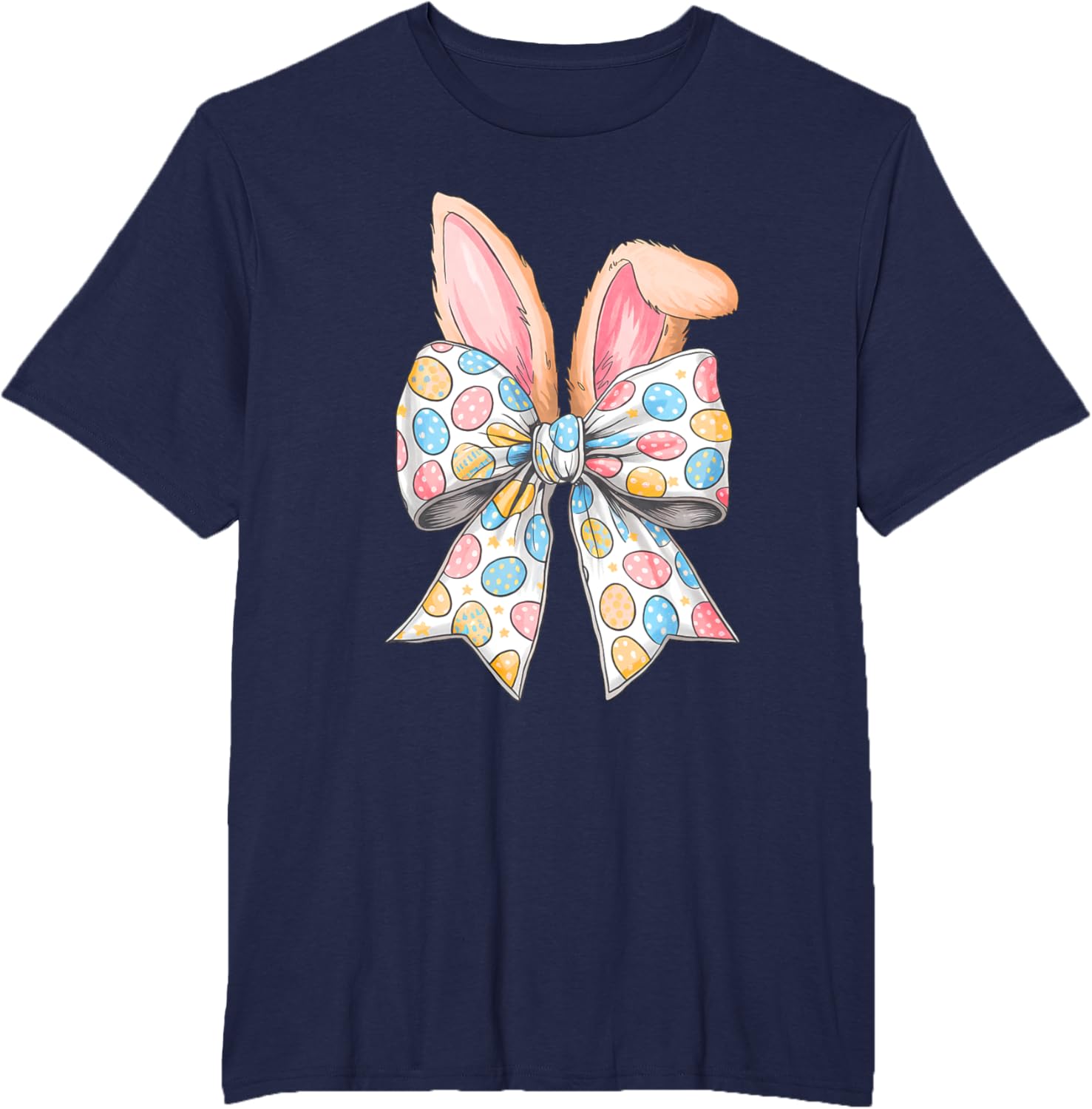 Easter Day Coquette Bow Cute Bunny Rabbit Girls Teens Kids T-Shirt