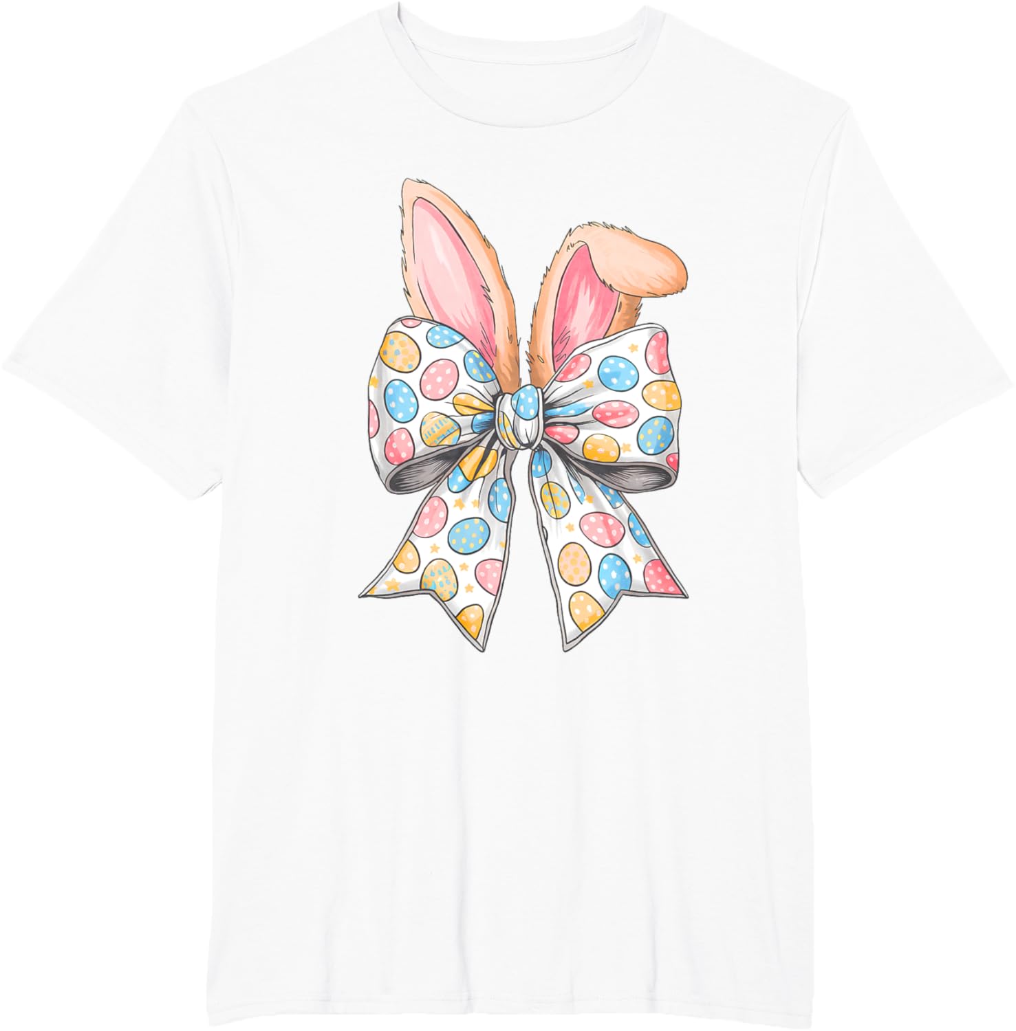 Easter Day Coquette Bow Cute Bunny Rabbit Girls Teens Kids T-Shirt