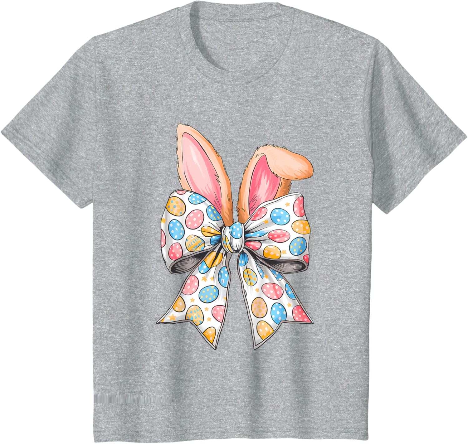 Easter Day Coquette Bow Cute Bunny Rabbit Girls Teens Kids T-Shirt