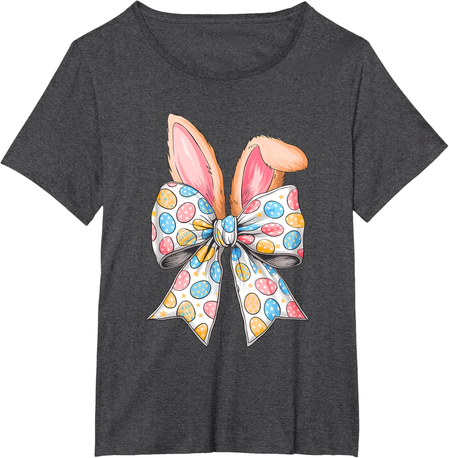 Easter Day Coquette Bow Cute Bunny Rabbit Girls Teens Kids T-Shirt