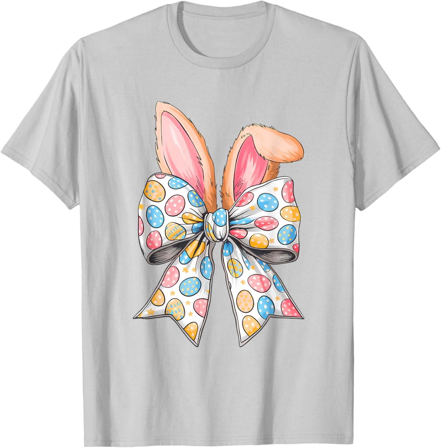 Easter Day Coquette Bow Cute Bunny Rabbit Girls Teens Kids T-Shirt