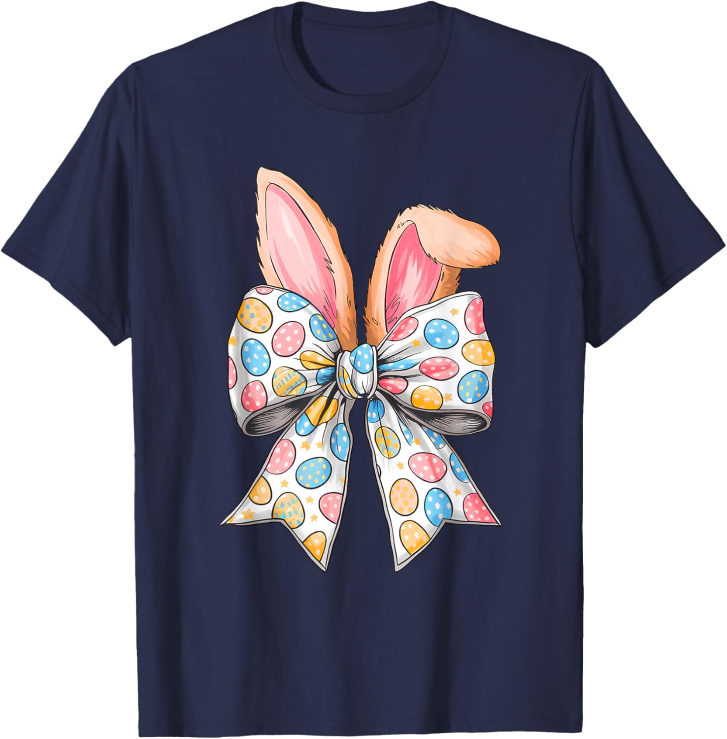 Easter Day Coquette Bow Cute Bunny Rabbit Girls Teens Kids T-Shirt