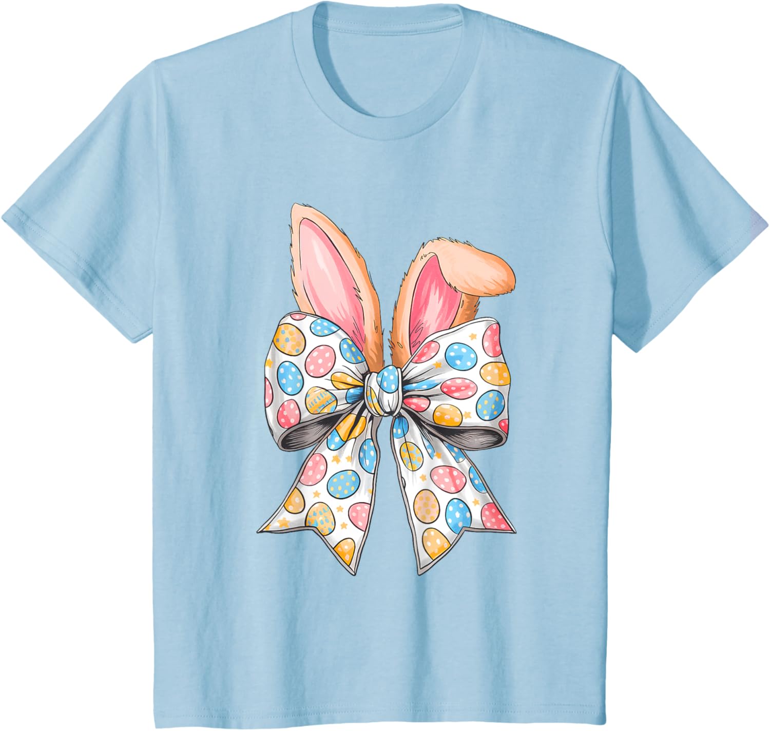 Easter Day Coquette Bow Cute Bunny Rabbit Girls Teens Kids T-Shirt