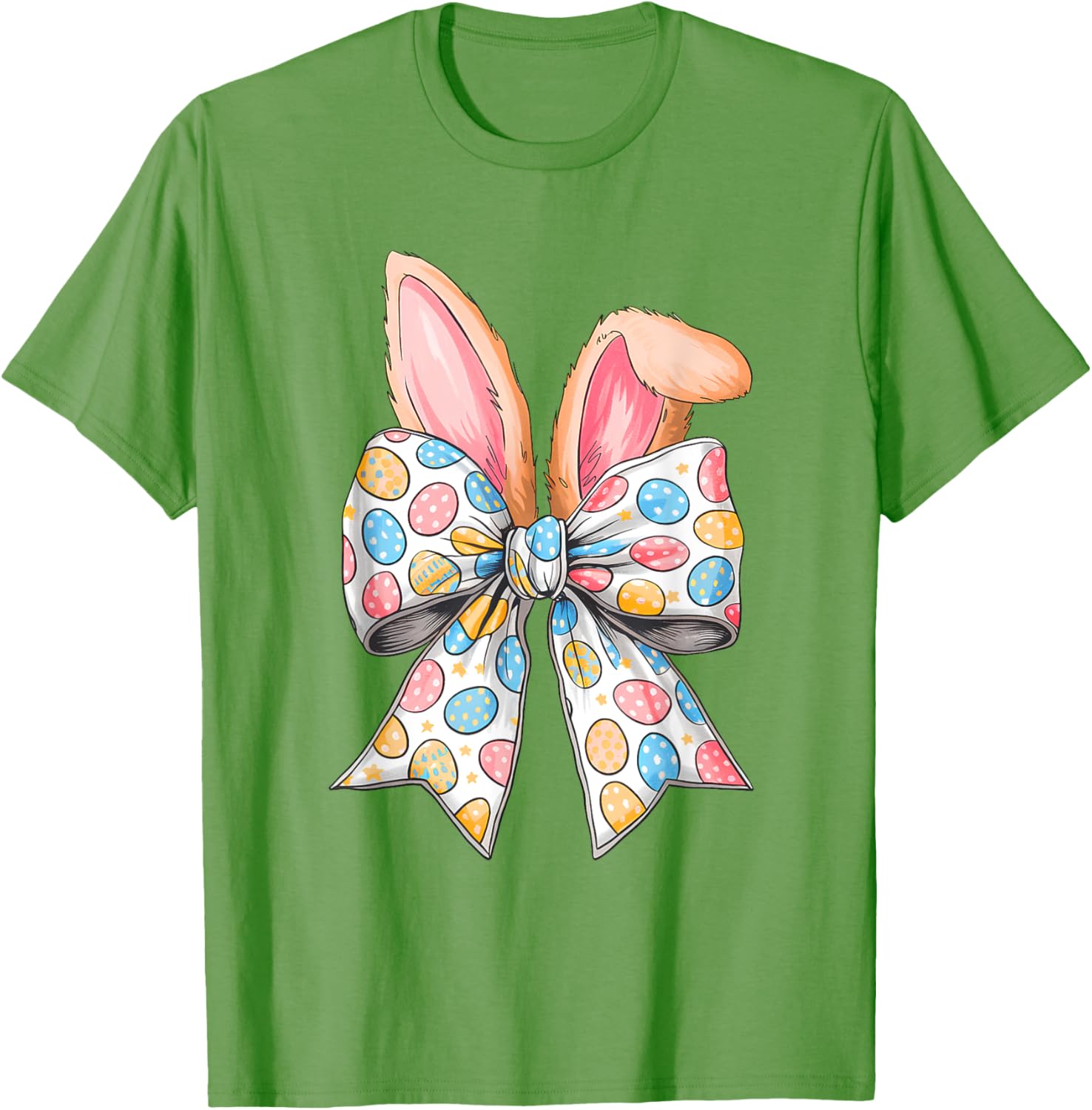 Easter Day Coquette Bow Cute Bunny Rabbit Girls Teens Kids T-Shirt