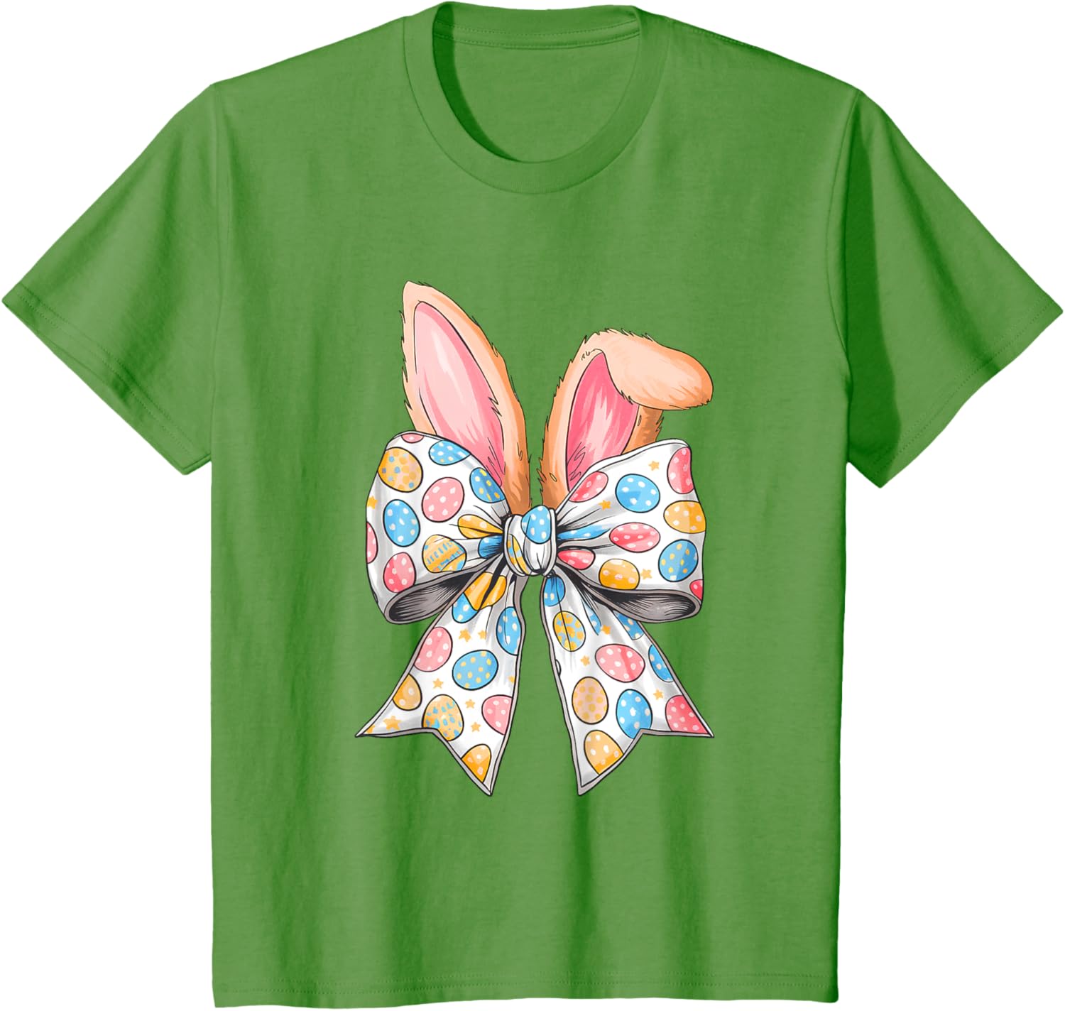 Easter Day Coquette Bow Cute Bunny Rabbit Girls Teens Kids T-Shirt