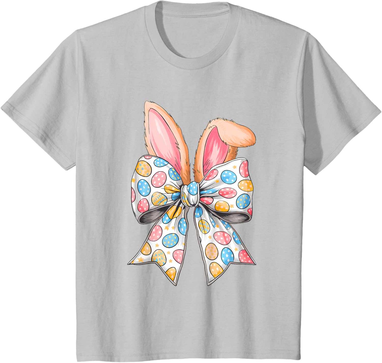 Easter Day Coquette Bow Cute Bunny Rabbit Girls Teens Kids T-Shirt