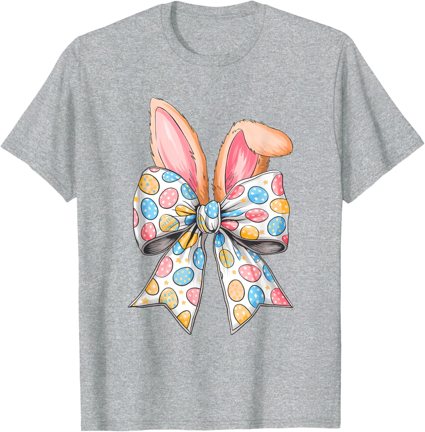 Easter Day Coquette Bow Cute Bunny Rabbit Girls Teens Kids T-Shirt