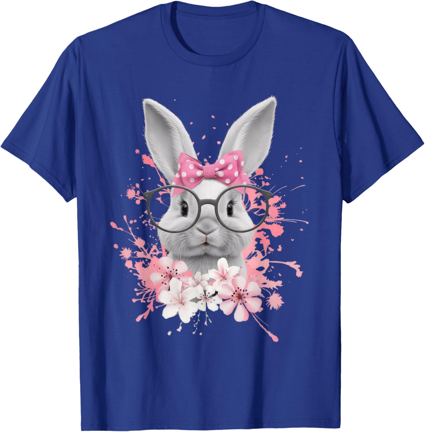 Easter Day Cute Bunny Rabbit Face Coquette Bow Women T-Shirt