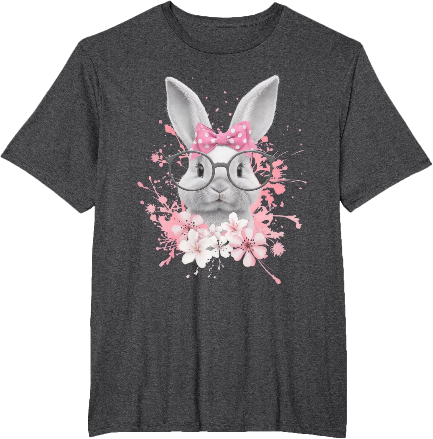 Easter Day Cute Bunny Rabbit Face Coquette Bow Women T-Shirt