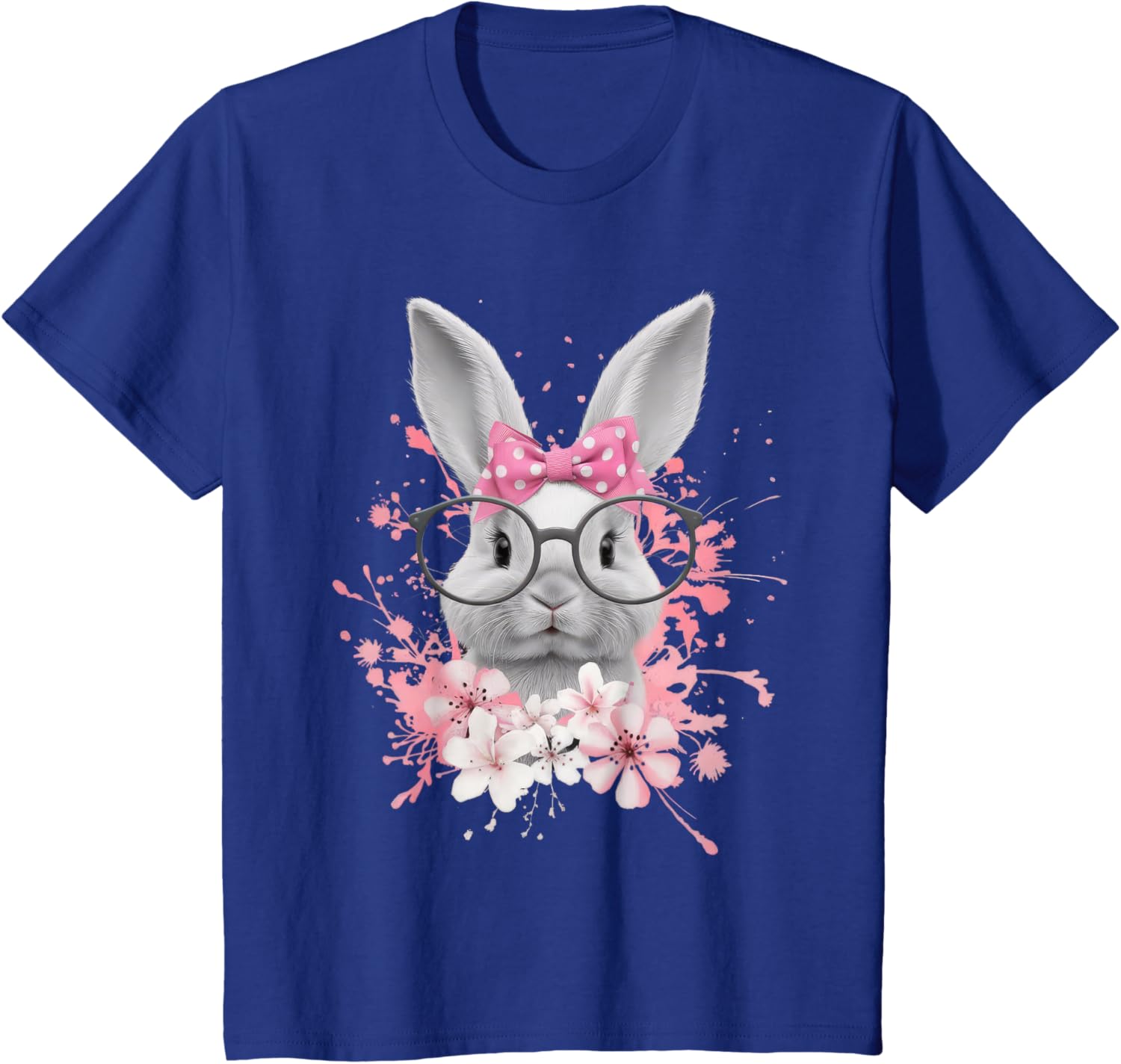 Easter Day Cute Bunny Rabbit Face Coquette Bow Women T-Shirt