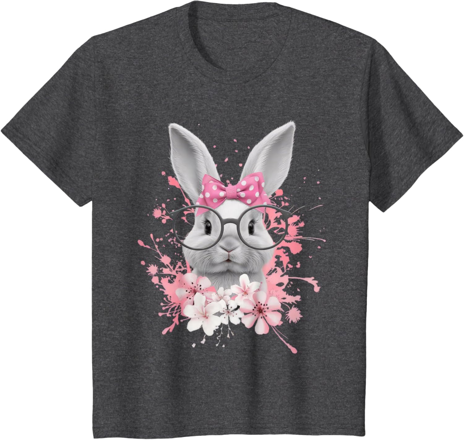 Easter Day Cute Bunny Rabbit Face Coquette Bow Women T-Shirt