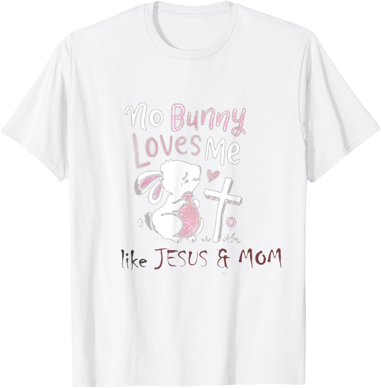 Easter Day Outfit T-Shirt &Mother's Day Bunny Rabbit Graphic T-Shirt