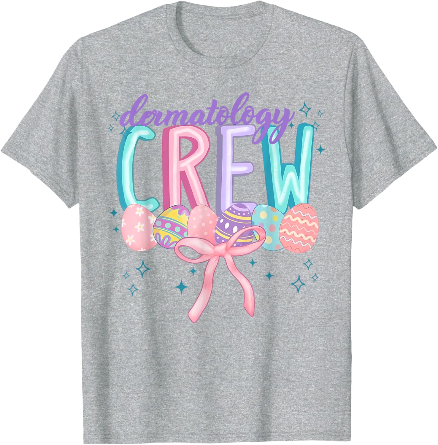 Easter Dermatology Crew Spring Coquette Nurse Graduation T-Shirt