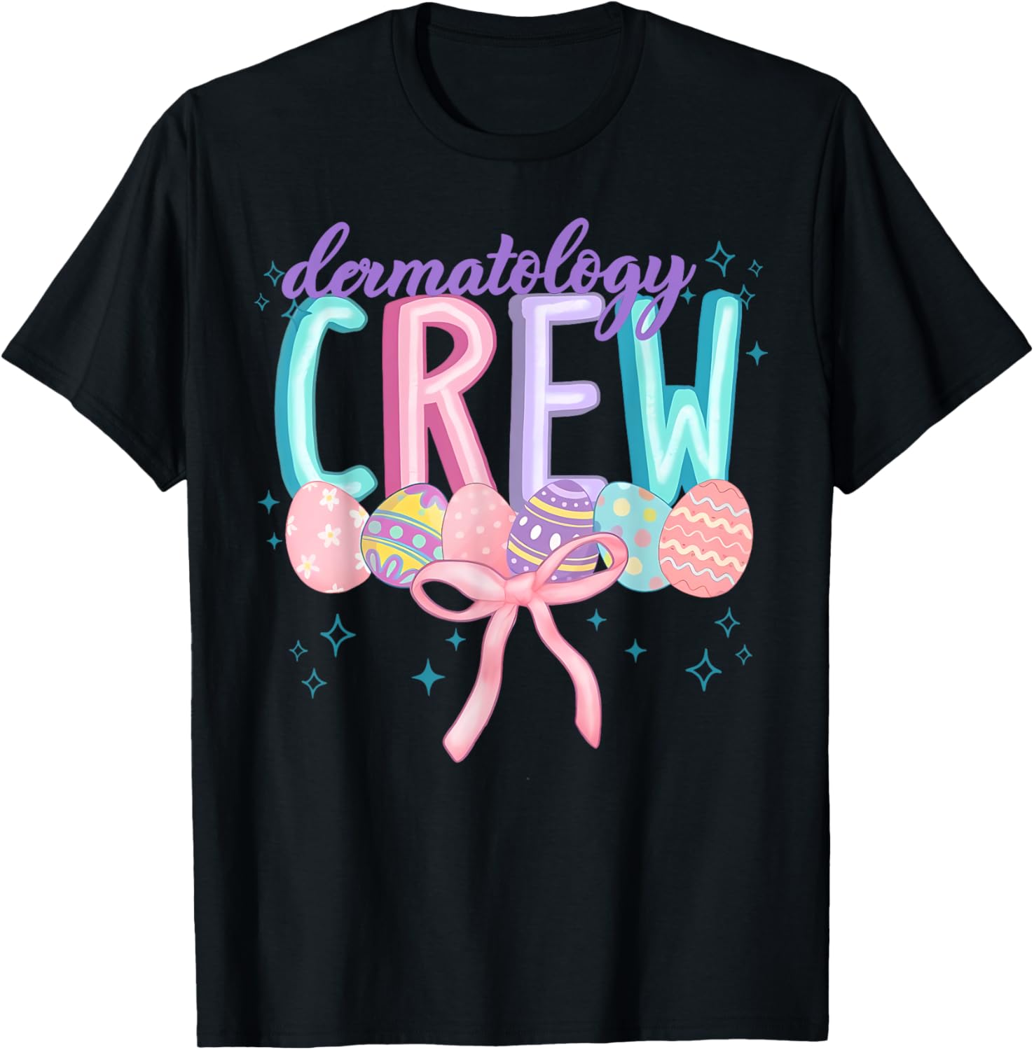 Easter Dermatology Crew Spring Coquette Nurse Graduation T-Shirt