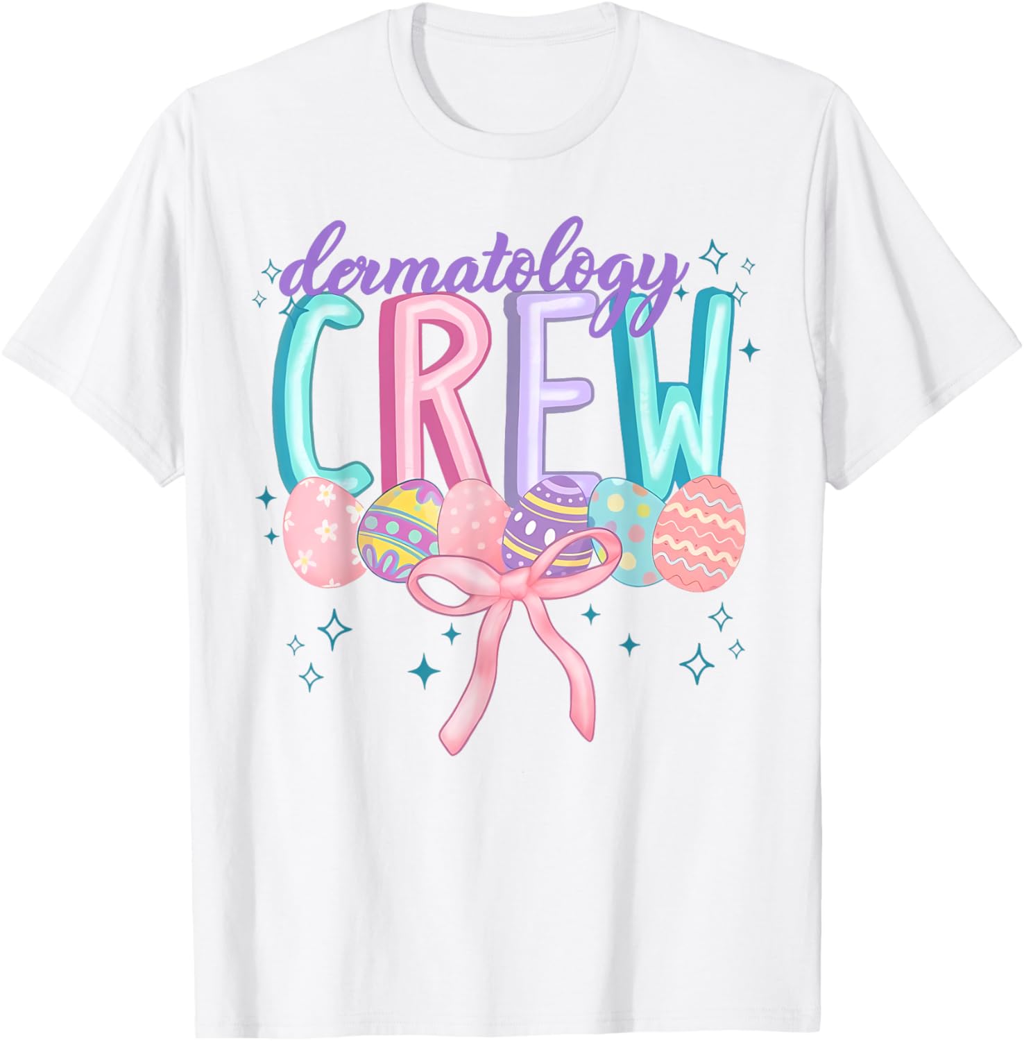 Easter Dermatology Crew Spring Coquette Nurse Graduation T-Shirt