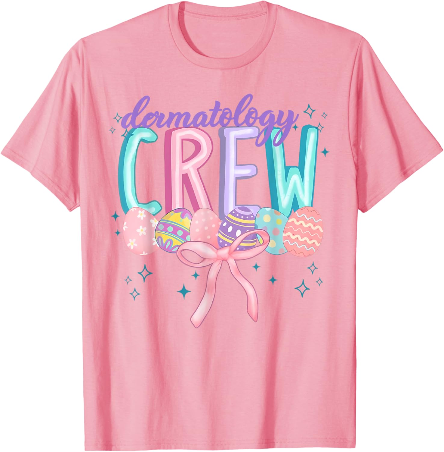 Easter Dermatology Crew Spring Coquette Nurse Graduation T-Shirt