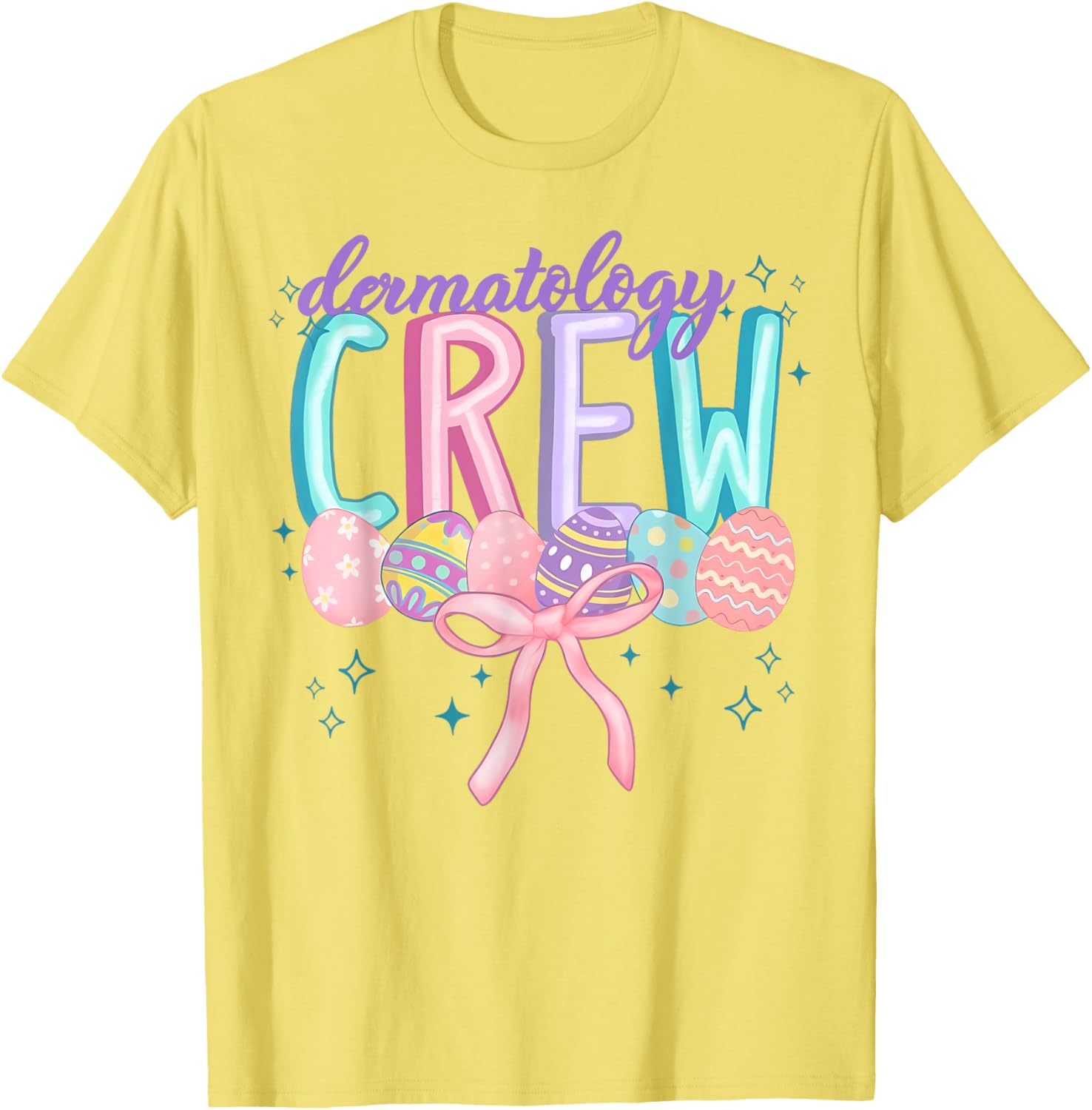 Easter Dermatology Crew Spring Coquette Nurse Graduation T-Shirt