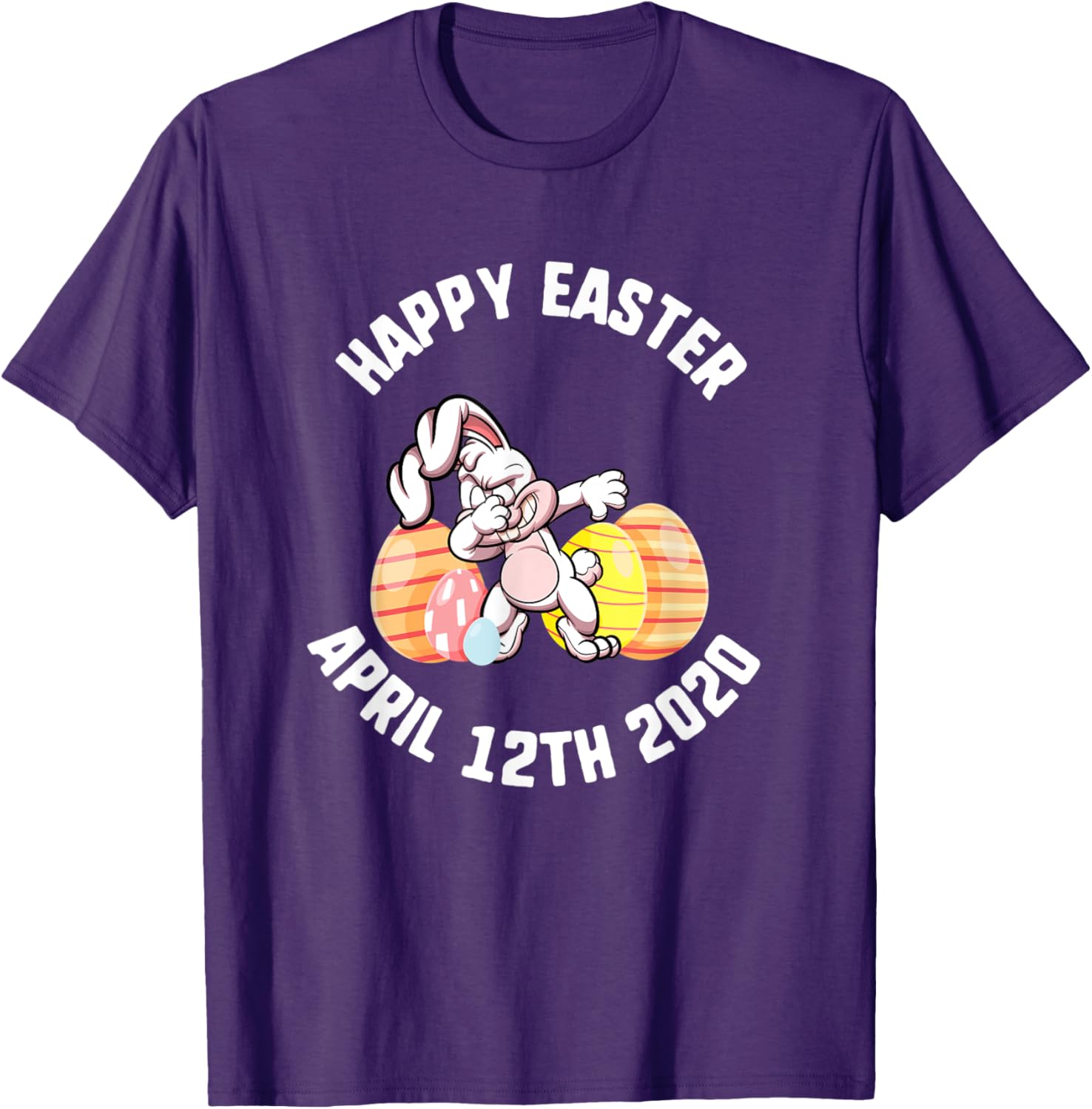 Easter Happy April 12th 2020 Dabbing Bunny Spring Kids T-Shirt