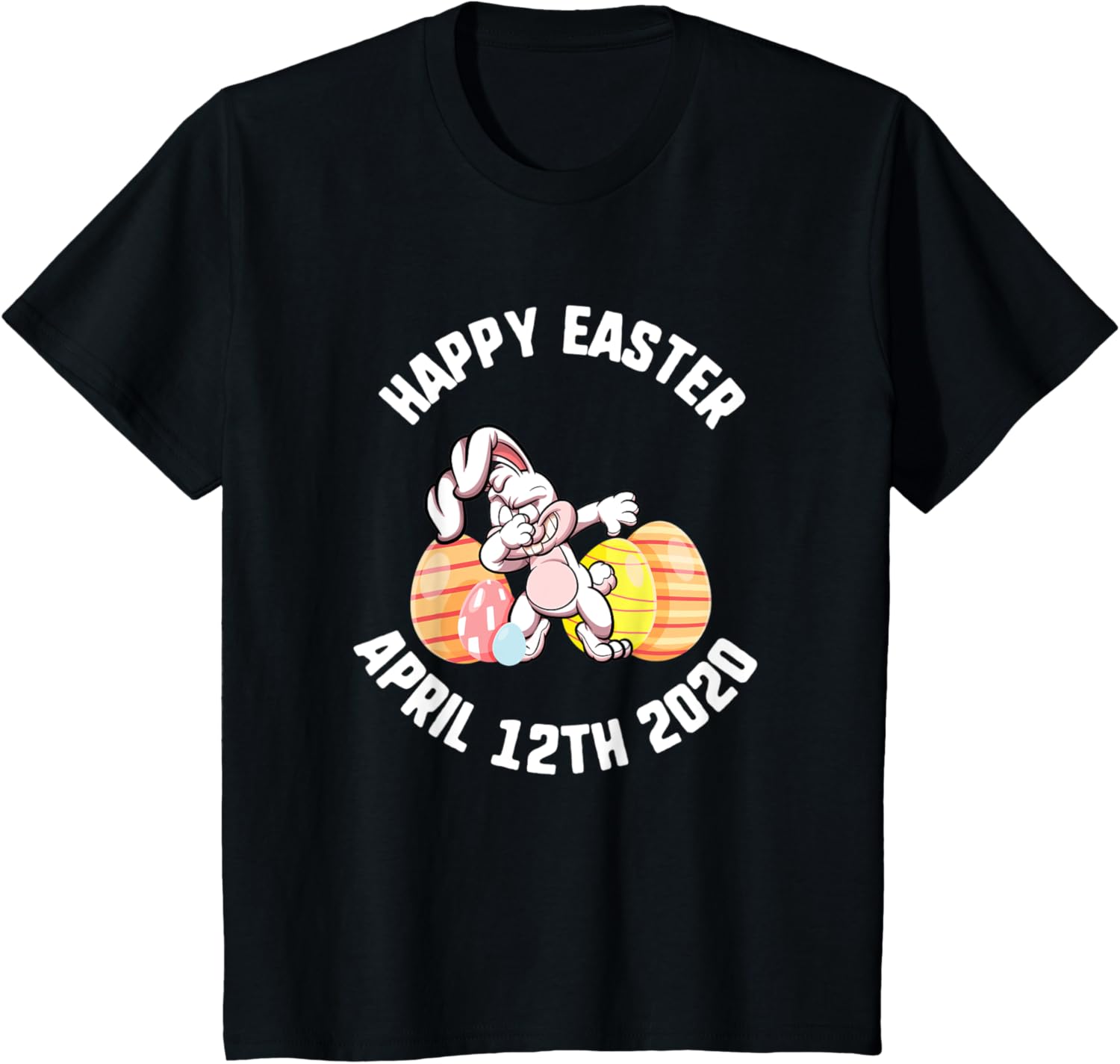 Easter Happy April 12th 2020 Dabbing Bunny Spring Kids T-Shirt