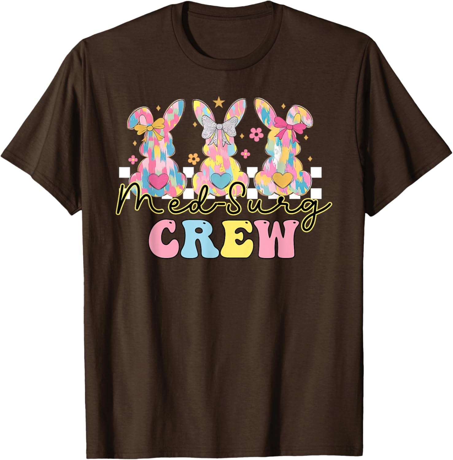 Easter Med Surg Crew Nurse Coquette Bunny Medical Surgical T-Shirt