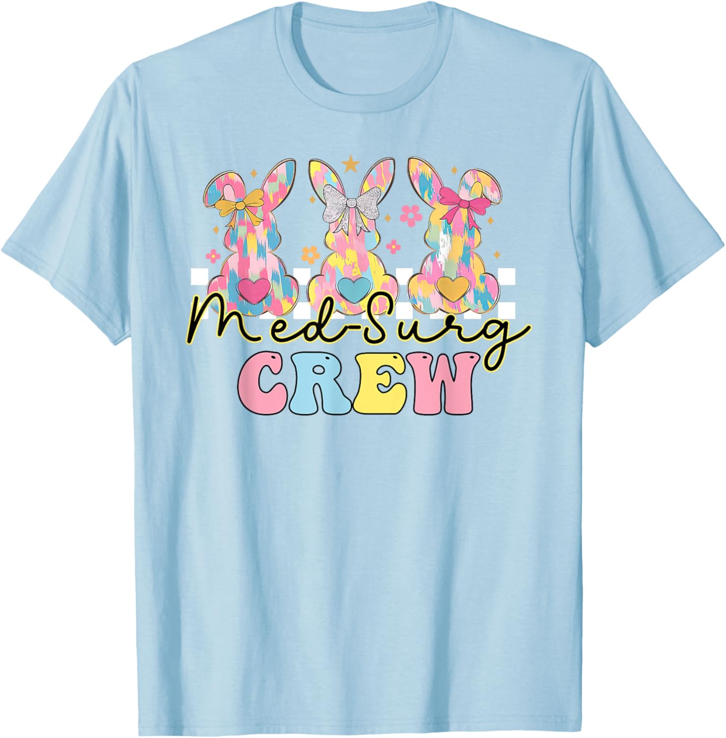 Easter Med Surg Crew Nurse Coquette Bunny Medical Surgical T-Shirt