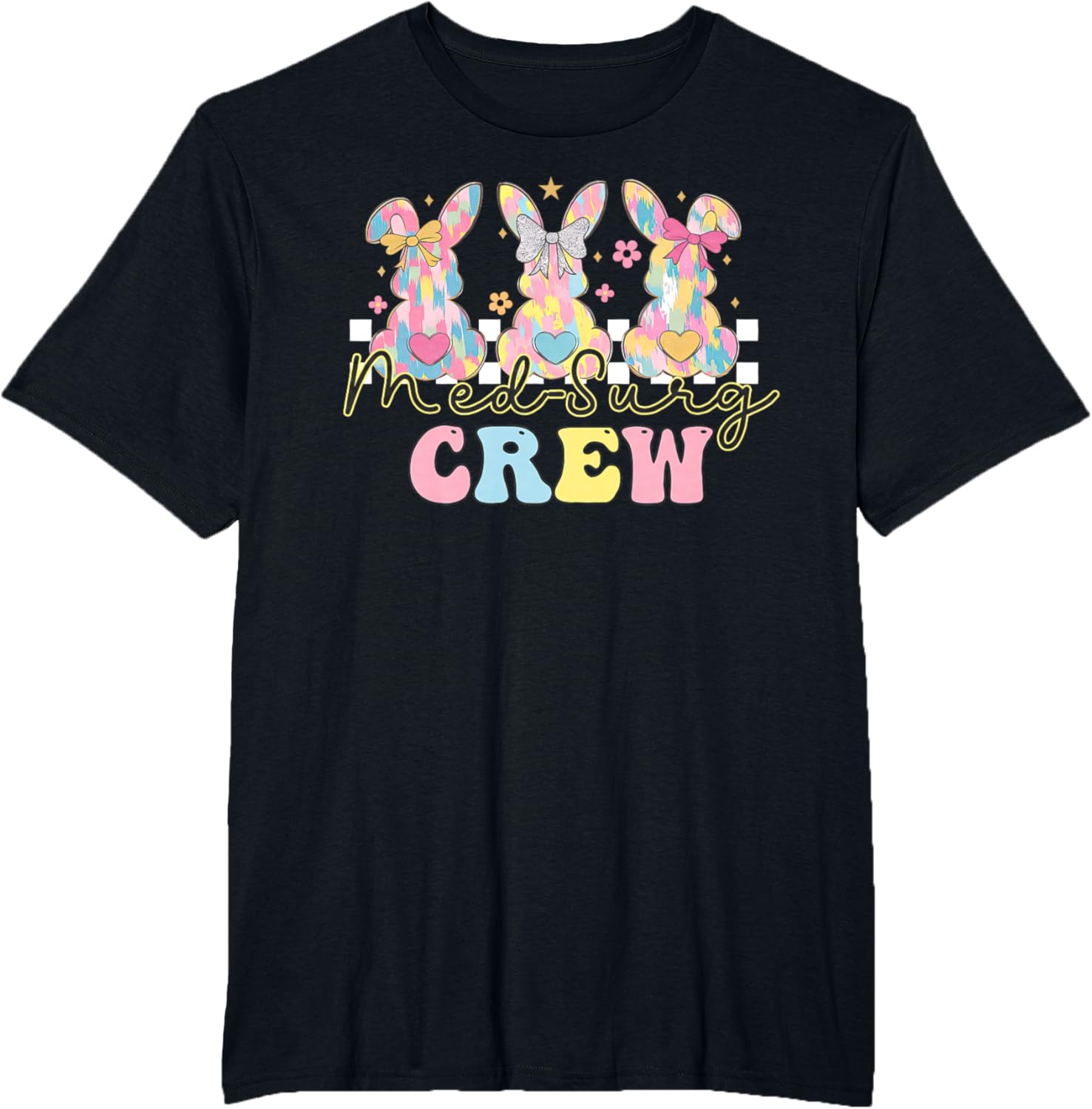 Easter Med Surg Crew Nurse Coquette Bunny Medical Surgical T-Shirt