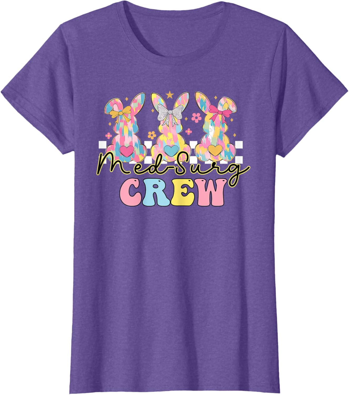 Easter Med Surg Crew Nurse Coquette Bunny Medical Surgical T-Shirt