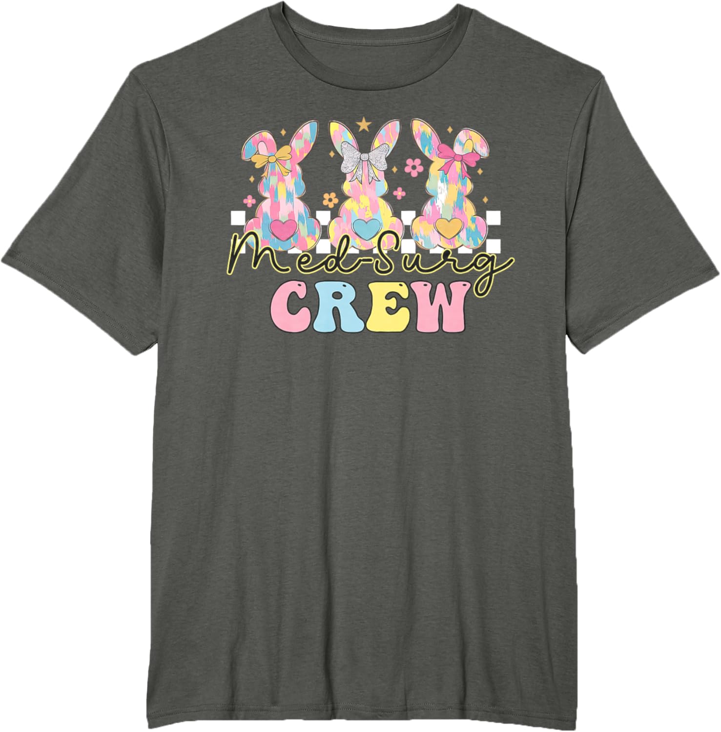 Easter Med Surg Crew Nurse Coquette Bunny Medical Surgical T-Shirt